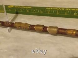 Vintage US Army Swagger Stick Collectible, Named, Coins, Pins, One of a Kind