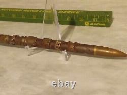 Vintage US Army Swagger Stick Collectible, Named, Coins, Pins, One of a Kind