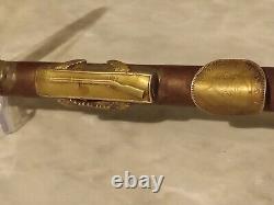 Vintage US Army Swagger Stick Collectible, Named, Coins, Pins, One of a Kind