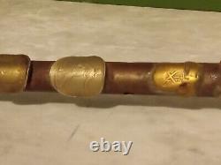 Vintage US Army Swagger Stick Collectible, Named, Coins, Pins, One of a Kind