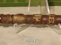 Vintage US Army Swagger Stick Collectible, Named, Coins, Pins, One of a Kind