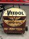 Vintage Veedol Sign Motor Oil Morter Mix Container Gas Oil Old One Of A Kind