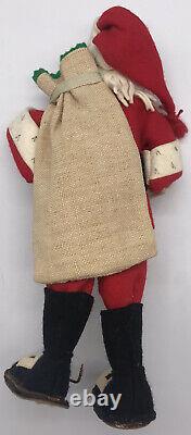 Vintage/antique Rare One Of A Kind Italian All Wool Santa Claus