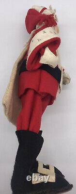 Vintage/antique Rare One Of A Kind Italian All Wool Santa Claus