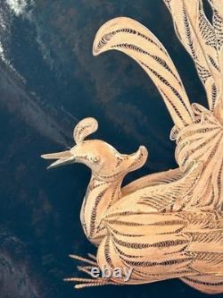 Vintage one of a kind. 925 silver PEACOCK figurine statue