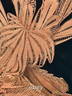 Vintage one of a kind. 925 silver PEACOCK figurine statue