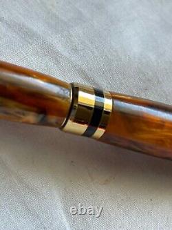 Vintage one of a kind Custom Amber Fountain Pen Germany Nib with prov