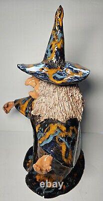 Vintage one of a kind Handcrafted pottery Witch figurine
