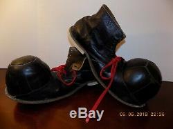 Vtg LEATHER CLOWN SHOES Circus One of a Kind! HOBOBum Professionally Made