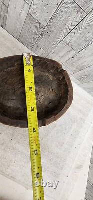 Vtg One Of A Kind! 2 Sided Hand Carved Wooden Sculpture Cool? Unusual