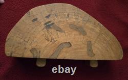 Vtg One Of Kind Handmade Carved Wood Trinket Box With Hidden Drawers 9 Rare