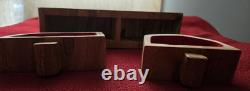 Vtg One Of Kind Handmade Carved Wood Trinket Box With Hidden Drawers 9 Rare