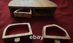 Vtg One Of Kind Handmade Carved Wood Trinket Box With Hidden Drawers 9 Rare