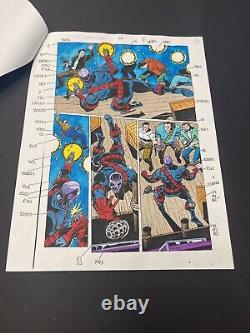 WEB OF SPIDER-MAN 97 (Pg 5) One of a Kind Original Marvel Comic Ink/Color Guide