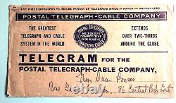 WOODROW WILSON ONE-OF-A-KIND ORIGINAL 1915 TELEGRAM WithCOA & ORIGINAL ENVELOPE