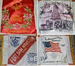 WW2 Military Pillow Silks, Custom-made into large QUILT Coverlet One of a KIND