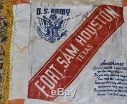 WW2 Military Pillow Silks, Custom-made into large QUILT Coverlet One of a KIND