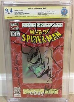 Web Of Spider-man #90 Cbcs 9.4 Signed And Sketch By Sam De La Rosa One Of A Kind