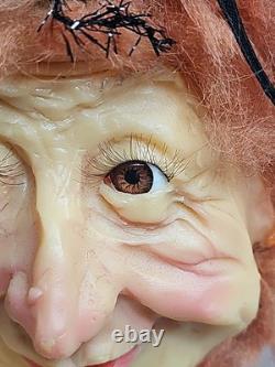 Witch Handmade One Of A Kind Whimsical Art Pumpkin Figurine 10 Rustic Decor