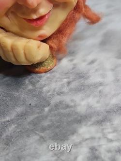 Witch Handmade One Of A Kind Whimsical Art Pumpkin Figurine 10 Rustic Decor