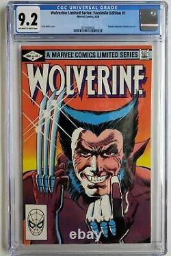 Wolverine #1 Cgc 9.2 Limited Series 1982 Cgc Error One Of A Kind Not Facsimile