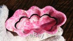 Wow! Gem, One Of A Kind, Very Special, SCALLOPED RHODOCHROSITE BOWLSigned