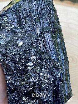 XL Raw A+ Black Tourmaline Self Standing/unique/one Of A Kind Piece
