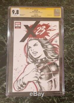 X-23 #1 Cgc Ss 9.8 Warren Louw Original X-23 One Of A Kind Sketch Beautiful