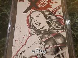 X-23 #1 Cgc Ss 9.8 Warren Louw Original X-23 One Of A Kind Sketch Beautiful