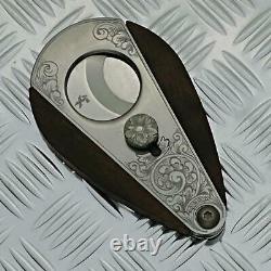 XiKAR Xi3 Ebony Cigar Cutter Custom hand engraved and signed one a kind