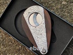 XiKAR Xi3 Tobacco leaves Cigar Cutter Custom hand engraved one a kind