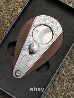 XiKAR Xi3 Tobacco leaves Cigar Cutter Custom hand engraved one a kind