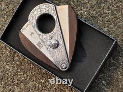 XiKAR Xi3 Tobacco leaves Cigar Cutter Custom hand engraved one a kind