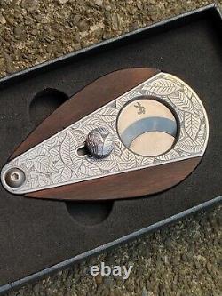 XiKAR Xi3 Tobacco leaves Cigar Cutter Custom hand engraved one a kind