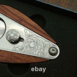 Xikar cutter hand engraved Xi3 Nimschke scrolls Macassar Ebony one of a kind