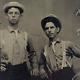 Young Dapper Gay Men Touching Tintype C1890 Antique 1/6 Plate Photo Vintage D570