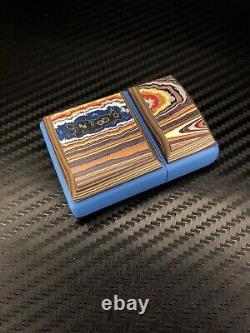 Zippo JACCKNIVES CUSTOM Fordite Detroit Agate LIGHTER One-Of-A-Kind Sold Out NEW