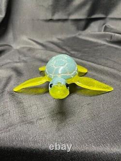 (#123) Un Des Types USA Made Sea Turtle Glass Pipe Headyexpédition Gratuite
