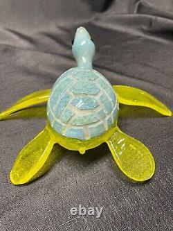 (#123) Un Des Types USA Made Sea Turtle Glass Pipe Headyexpédition Gratuite