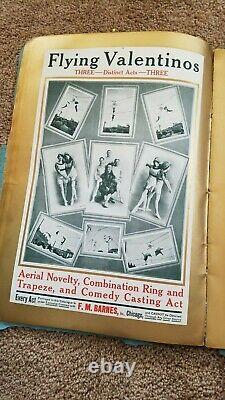 1916 CATALOGUE DE RÉSERVATION DE CIRQUE UNIQUE Graal des numéros de cirque de BARNES