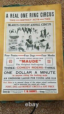 1916 L'un Des Kind Circus Réservation Catalogue Saint Graal Of Circus Acts Barnes