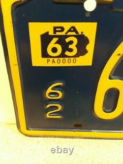 1962-1963 Pennsylvania Motorcycle Dealer License Plate # 666 Nice One Of A Kind