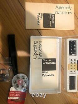 1977 Calculatrice de poignet Sinclair NOS Nouvelle Complète Unique et Super Rare