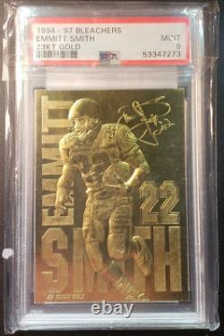 1995 Tribunes en or 23 carats d'Emmitt Smith PSA Mint 9 (Erreur unique de PSA)