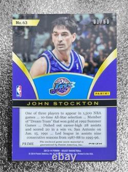 2013 Stockton Pièce unique assortie de couleur violette maillot Prime porté en match Prizm #1