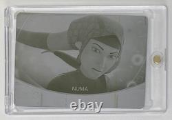 2020 Topps Femmes de Star Wars #53 Numa Plaque d'impression jaune unique