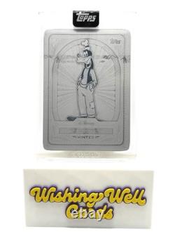 2025 Topps Disney Mint Goofy Plaque d’impression noire 1/1 pièce unique