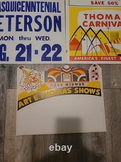 21 Affiches de Foire et de Carnaval Vintage Originales Rares. Une Collection Unique.