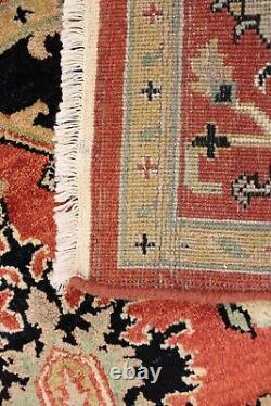 6'2 x 9'0 pi. Tapis de zone traditionnel en laine teintée végétale Serapi noué à la main
