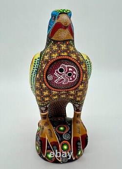 AIGLE - Belle pièce unique en bois sculpté à la main ALEBRIJE de Oaxaca, Mexique
